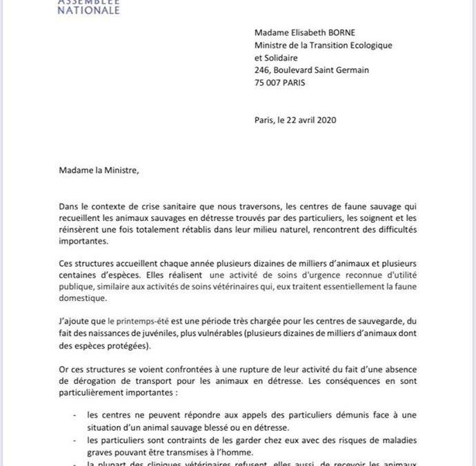 Lettre à la Ministre…